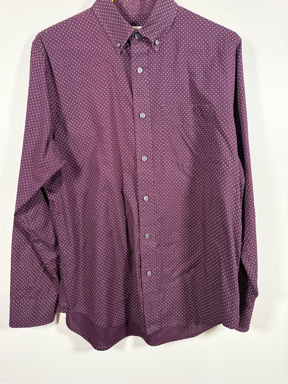 Club Monaco Men's Plum Dot Button-Down Shirt